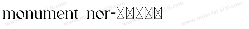 monument nor字体转换